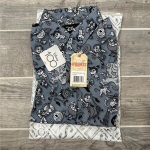 RSVLTS Disney Character Gray Button Down Shirt